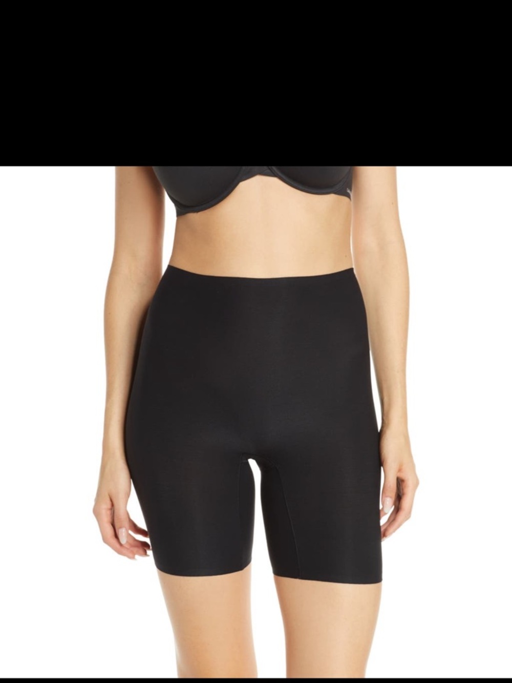 Chantelle Black Seamless Shapewear Shorts OS One Size Smoothing Slip Shorts